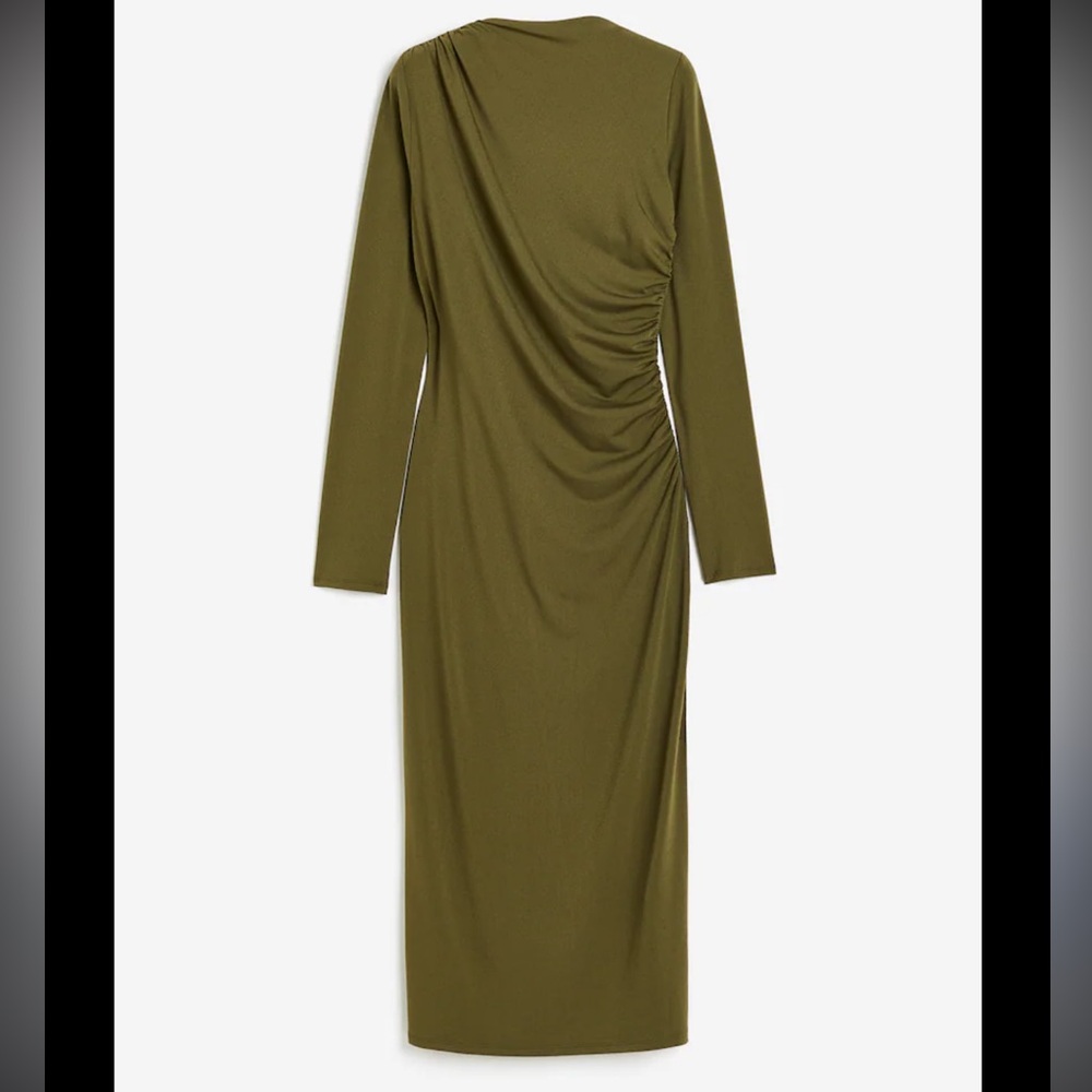 Olive Green Long Sleeve Dress